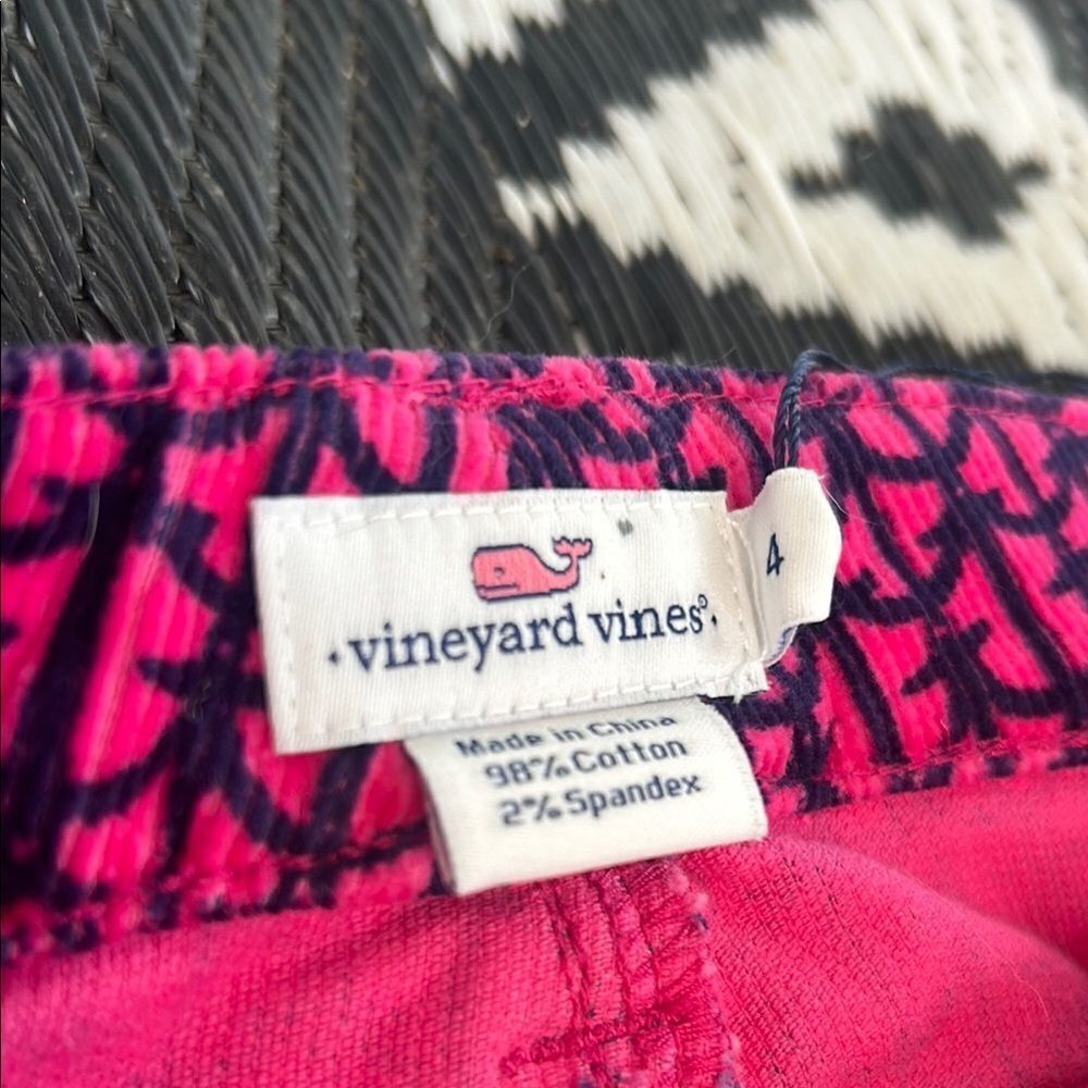 NWT Vineyard Vines Pink and purple corduroy Jeans Size 4 E - Picture 2 of 10